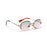 Women Oval crystal glasses eye ear ladies Rimless