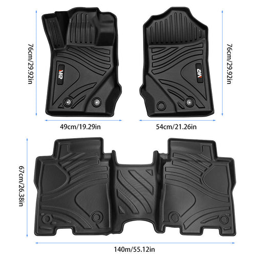 MKR Car Floor Mats For 2021-2023 Ford Bronco 3D TPE All-Weather Floor Mats - Full Set Interior Car Accessories All-Weather