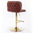 A A Furniture Swivel Barstools Adjustable Height, Modern PU Upholstered Stools