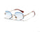 Women Oval crystal glasses eye ear ladies Rimless