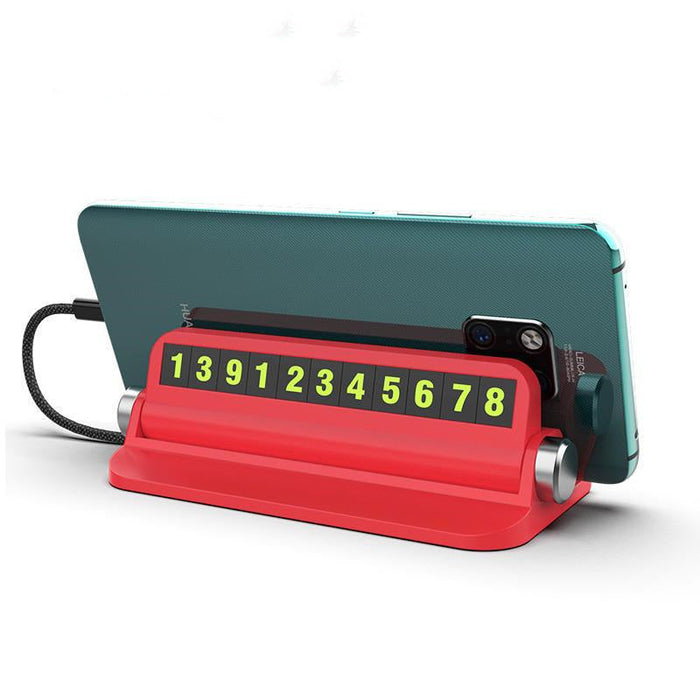 Luminous Car Temporary Parking Card Car Sticker Car Air Freshener Phone Number Card Plate Car Accessories Universal Car Stickers