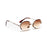 Women Oval crystal glasses eye ear ladies Rimless