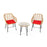 3 Pieces Rattan Furniture Set With Cushioned Chair Table