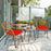 3 Pieces Rattan Furniture Set With Cushioned Chair Table