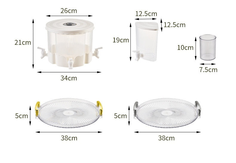 Large-capacity Rotatable Plastic Four-compartment Kettle Kitchen Gadgets