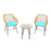 3 Pieces Rattan Furniture Set With Cushioned Chair Table
