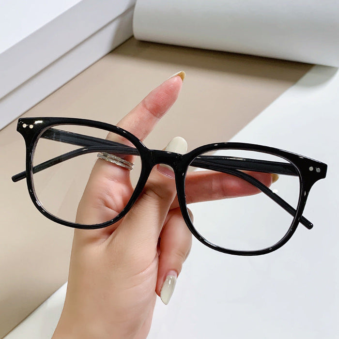 New Trendy Beige Nail Glasses Frame For Women