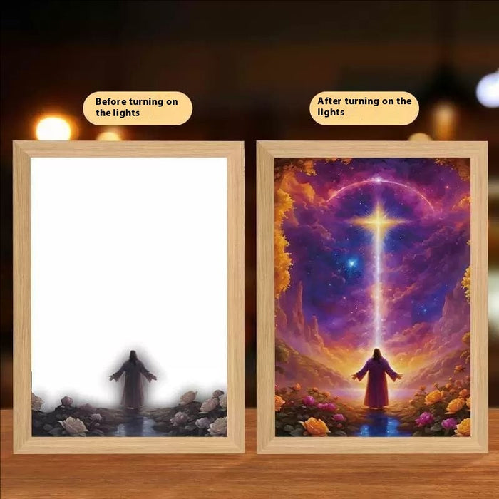 Cross Redemption Garden Sea Home Light Painting