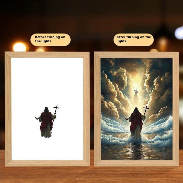 Cross Redemption Garden Sea Home Light Painting